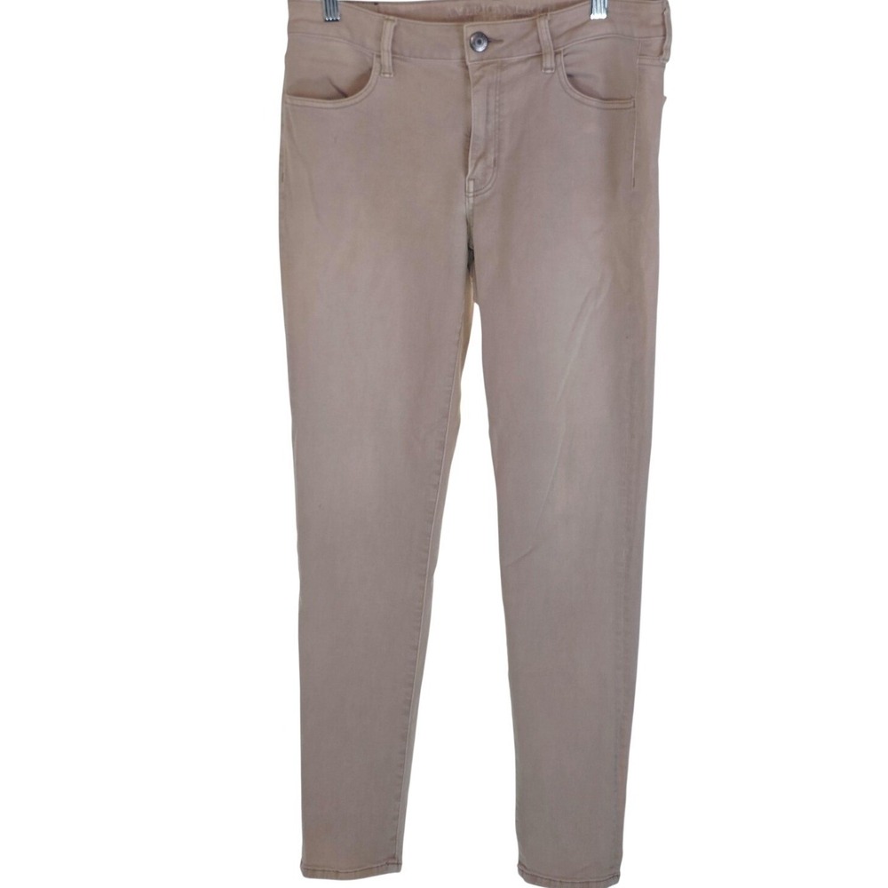 American Eagle Outfitters Skinny‎ Jeans Womens 12 Beige Mid Rise Super Stretch